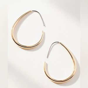 NWT Anthropologie Molten Gold Hoop Earrings